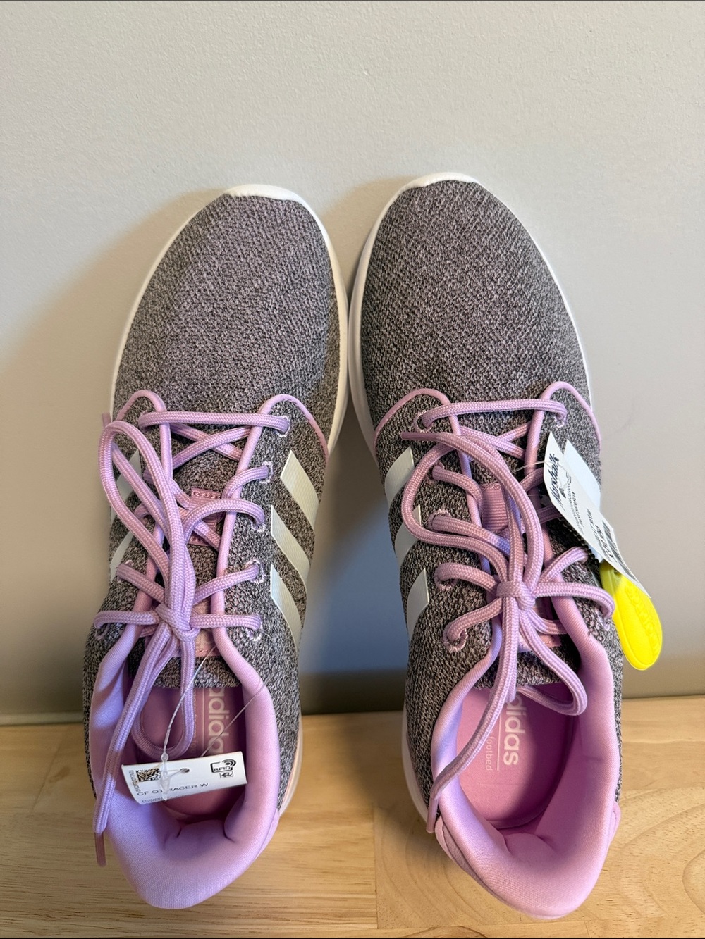 adidas Women’s Knit Sneakers in Lavender and Gray - Picture 4 of 11